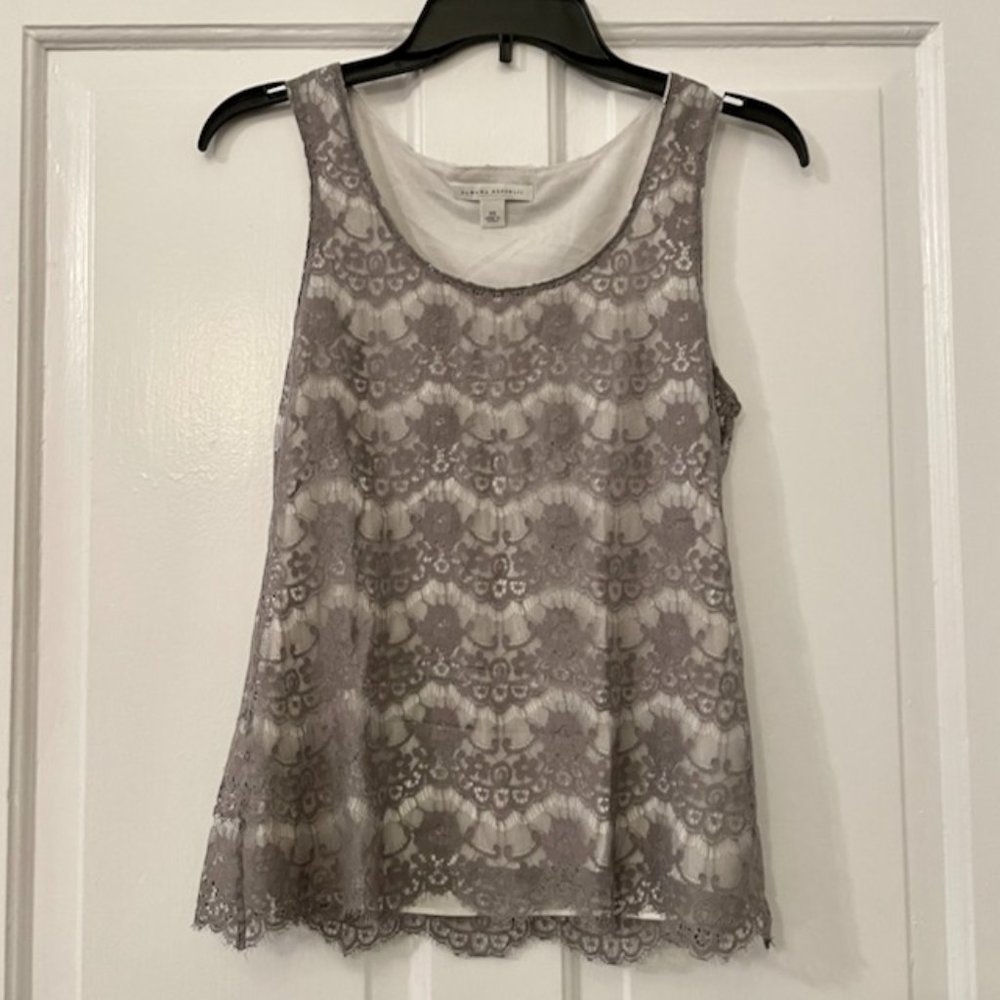 Gray lace Banana Republic dressy tank